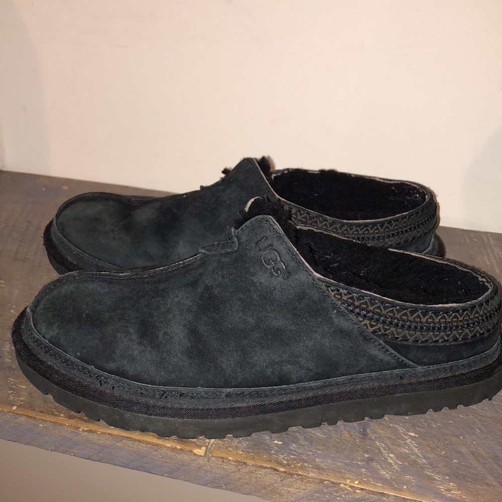 UGG Black Suede Mules